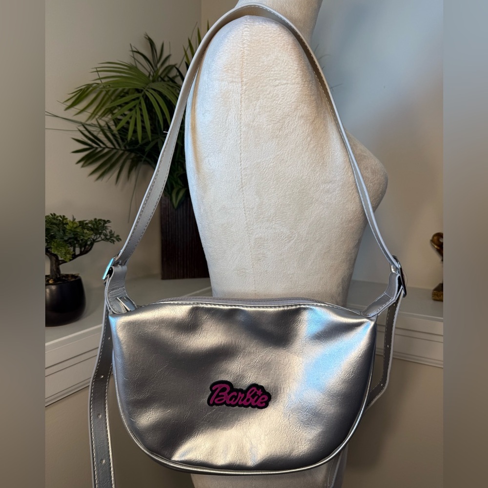 Barbie Metallic/Silver Shoulder Purse